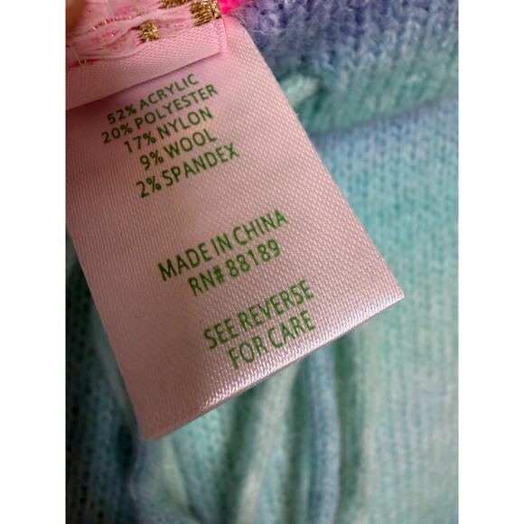 NWT LILLY PULITZER Wanetta Sweater Shorts XL Surf Blue Space Dye MSRP $118 - Picture 4 of 7